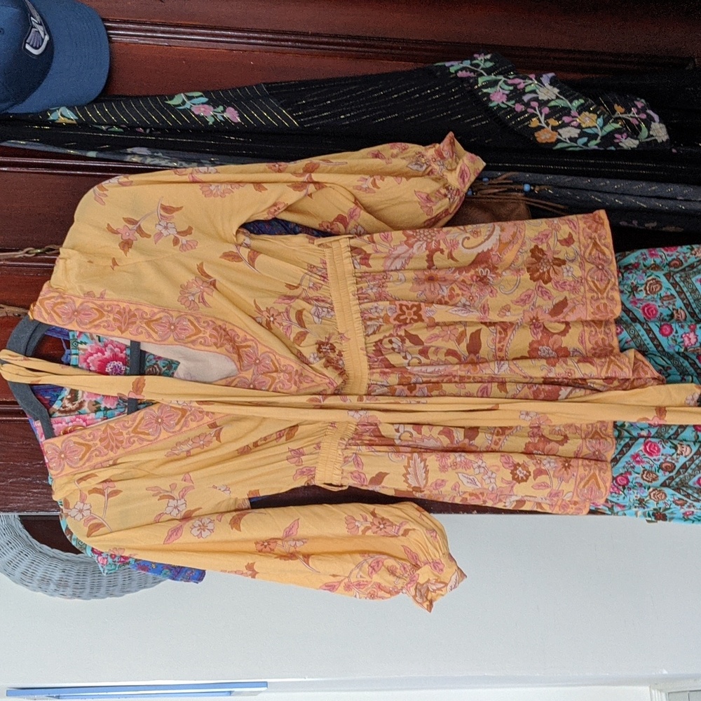 🪄♲🫰🏼 Spell x Revolve Dylan Romper in Sunrise Size XS - Picture 7 of 7
